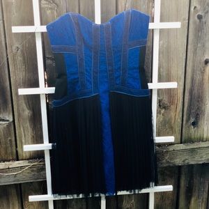 Black and blue corset cocktail dress BCBGMaxazria